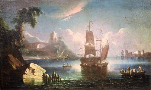 Paintings & Drawings  - Pair of Marines painting  - Paolo Maria Antoniani (1745 -1807)